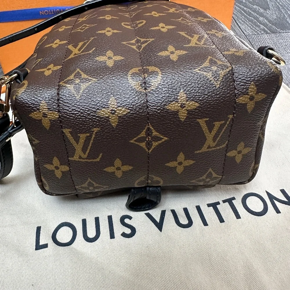 Louis Vuitton Brown Monogram Palm Springs Mini backpack - Picture 4 of 12